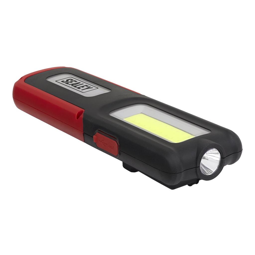Rechargeable Inspection Light with Power Bank 5W COB & 3W SMD LED - Red LED318R