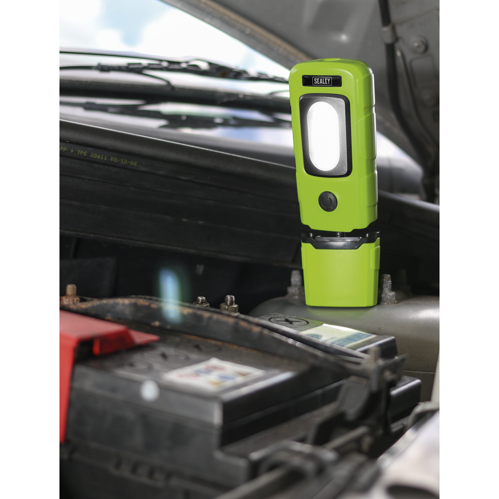 Rechargeable 360° Inspection Light 3W COB & 1W SMD LED - Green LED3601G