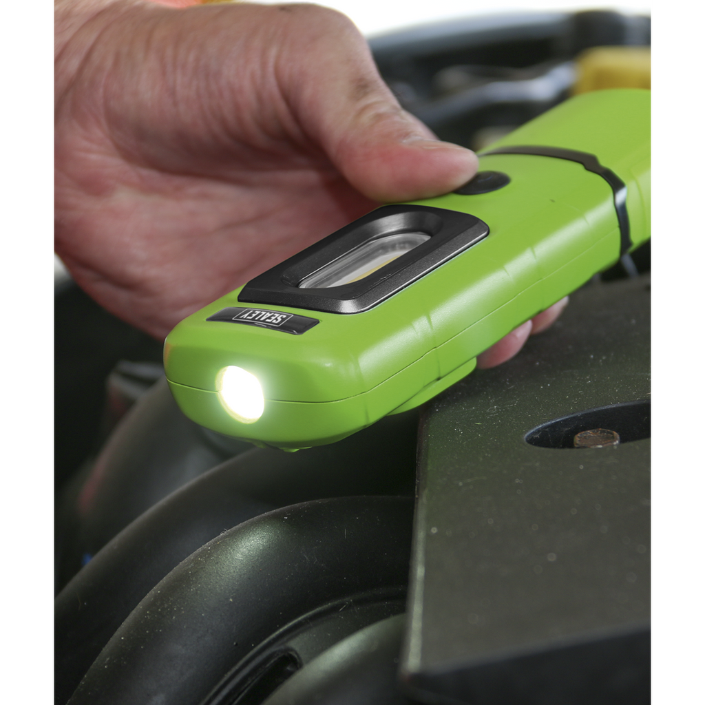 Rechargeable 360° Inspection Light 3W COB & 1W SMD LED - Green LED3601G