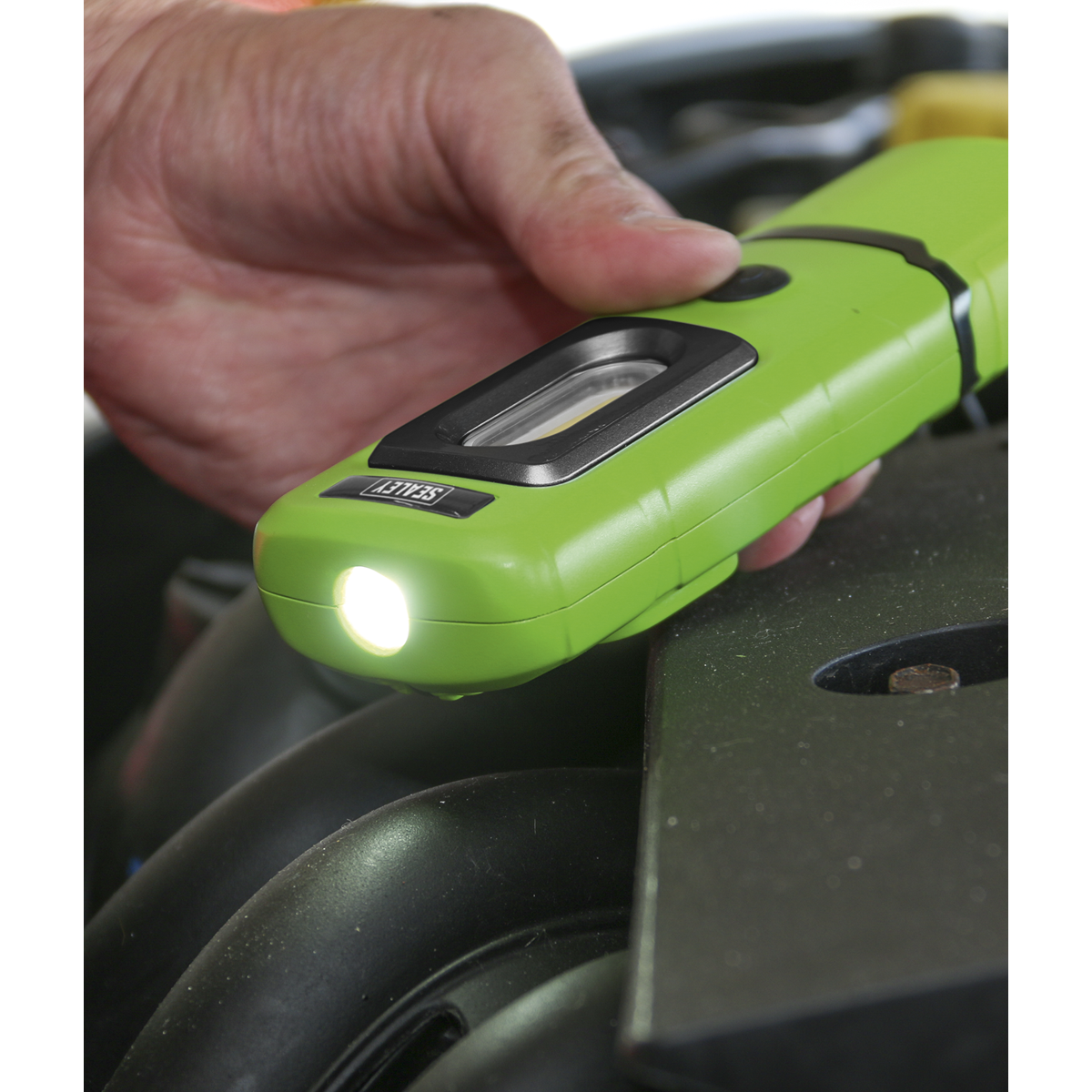 Rechargeable 360° Inspection Light 3W COB & 1W SMD LED - Green LED3601G