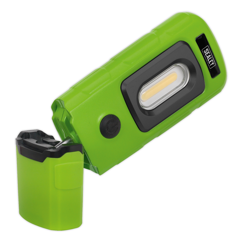 Rechargeable 360° Inspection Light 3W COB & 1W SMD LED - Green LED3601G