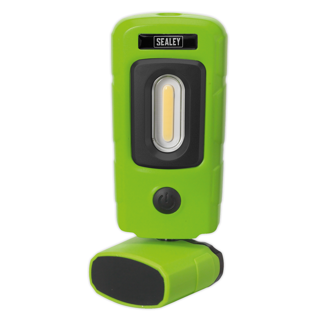 Rechargeable 360° Inspection Light 3W COB & 1W SMD LED - Green LED3601G