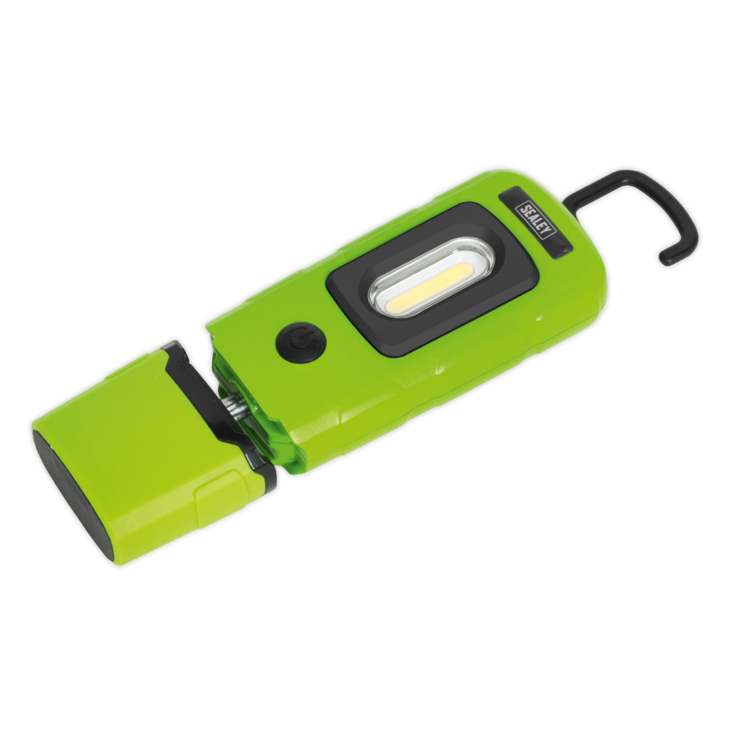 Rechargeable 360° Inspection Light 3W COB & 1W SMD LED - Green LED3601G