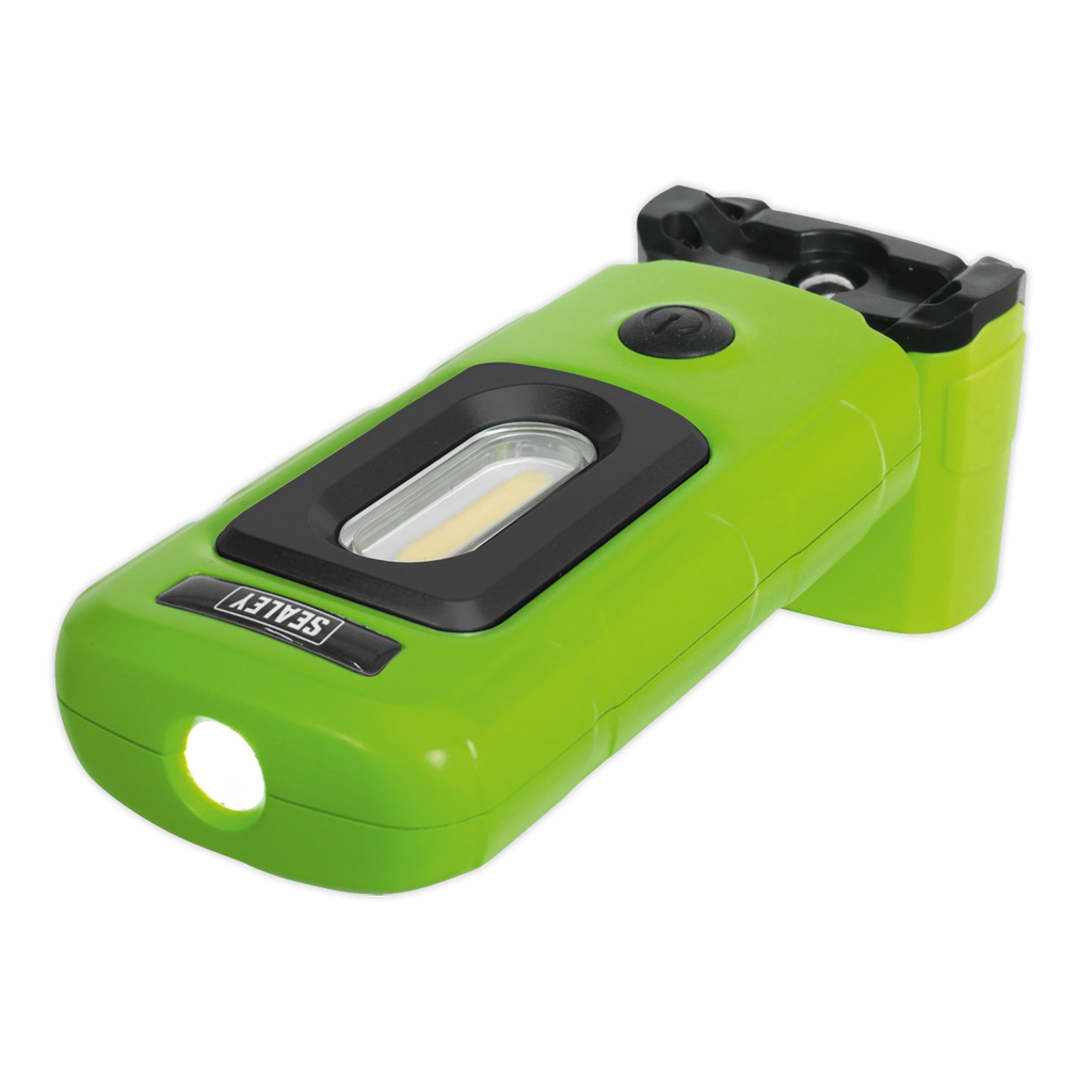 Rechargeable 360° Inspection Light 3W COB & 1W SMD LED - Green LED3601G