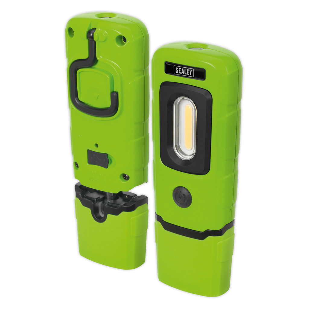 Rechargeable 360° Inspection Light 3W COB & 1W SMD LED - Green LED3601G