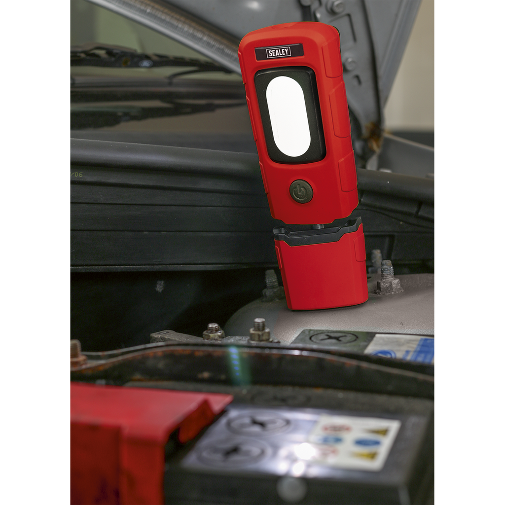 Rechargeable 360° Inspection Light 3W COB & 1W SMD LED - Red LED3601R