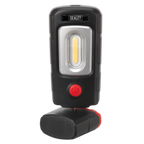 Rechargeable 360° Inspection Light 3W COB & 1W SMD LED - Black LED3601