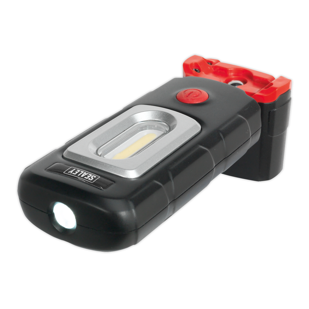 Rechargeable 360° Inspection Light 3W COB & 1W SMD LED - Black LED3601