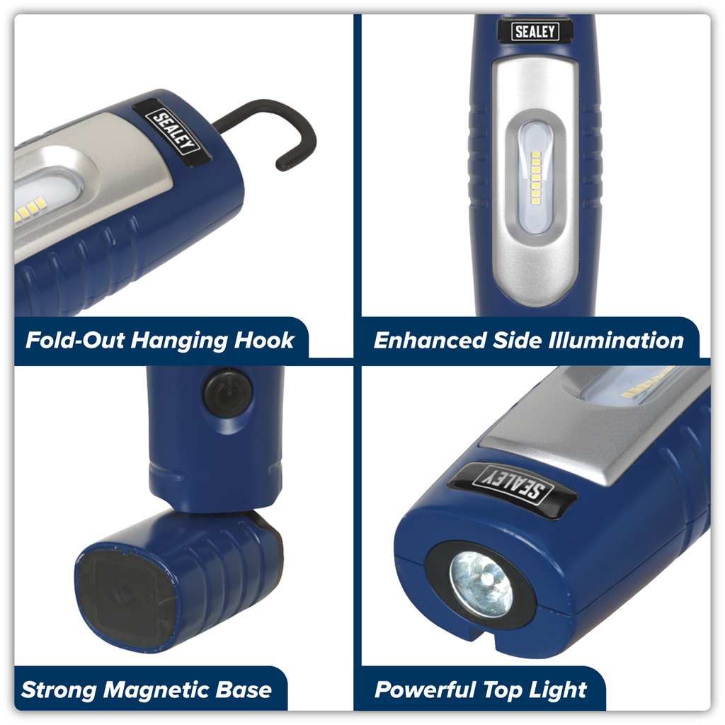 Rechargeable 360° Inspection Light 4W & 3W SMD LED - Blue LED3602B