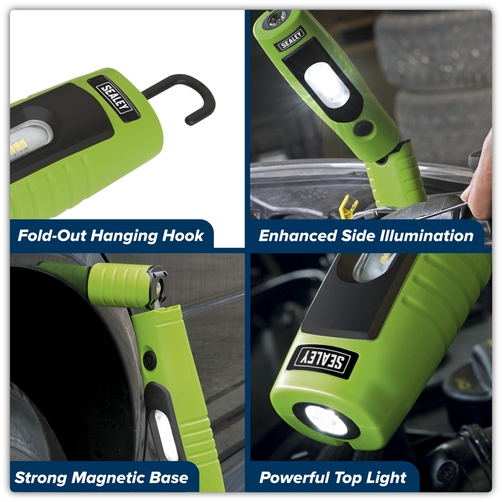 Rechargeable 360° Inspection Light 4W & 3W SMD LED - Green LED3602G
