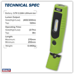 Rechargeable 360° Inspection Light 4W & 3W SMD LED - Green LED3602G