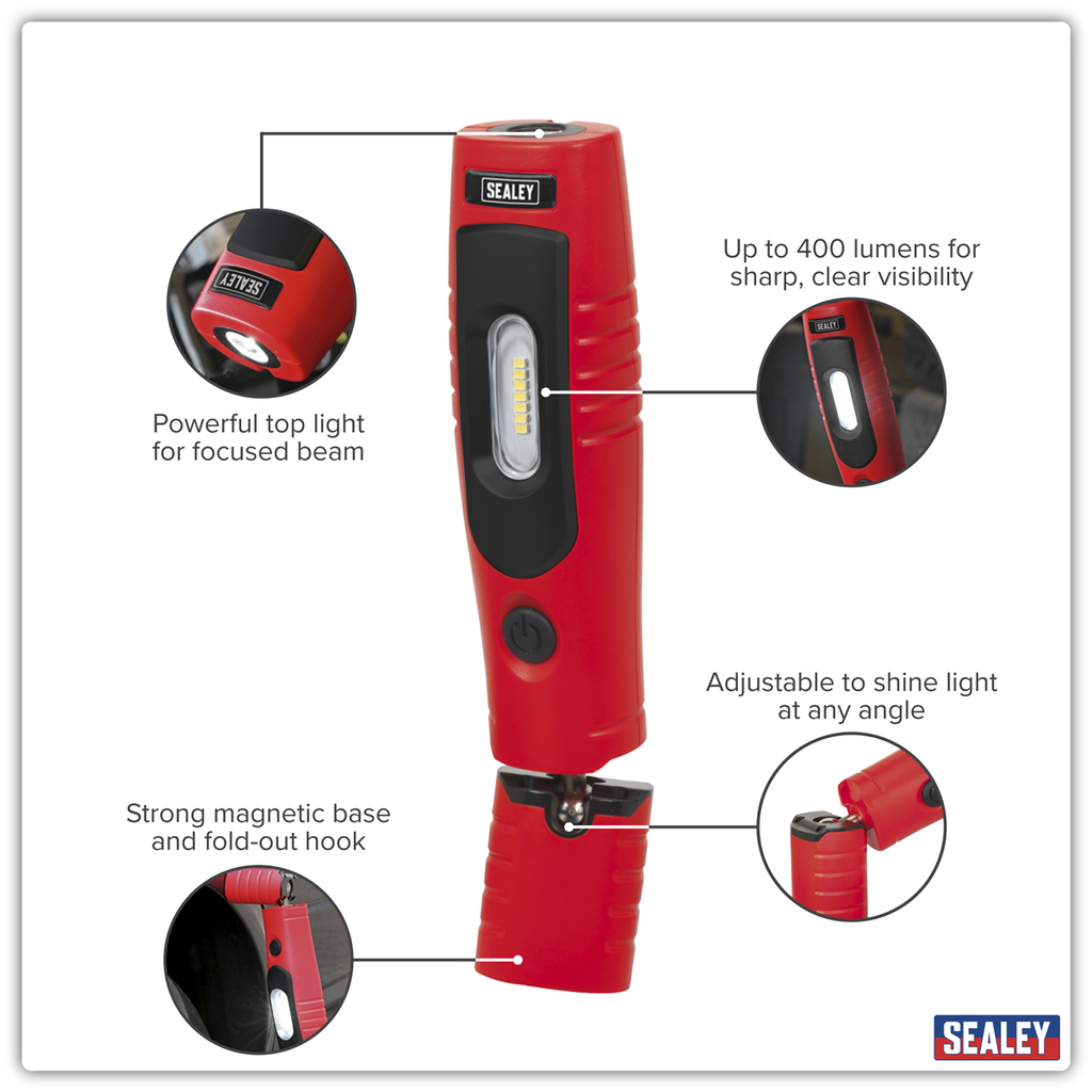 Rechargeable 360° Inspection Light 4W & 3W SMD LED - Red LED3602R