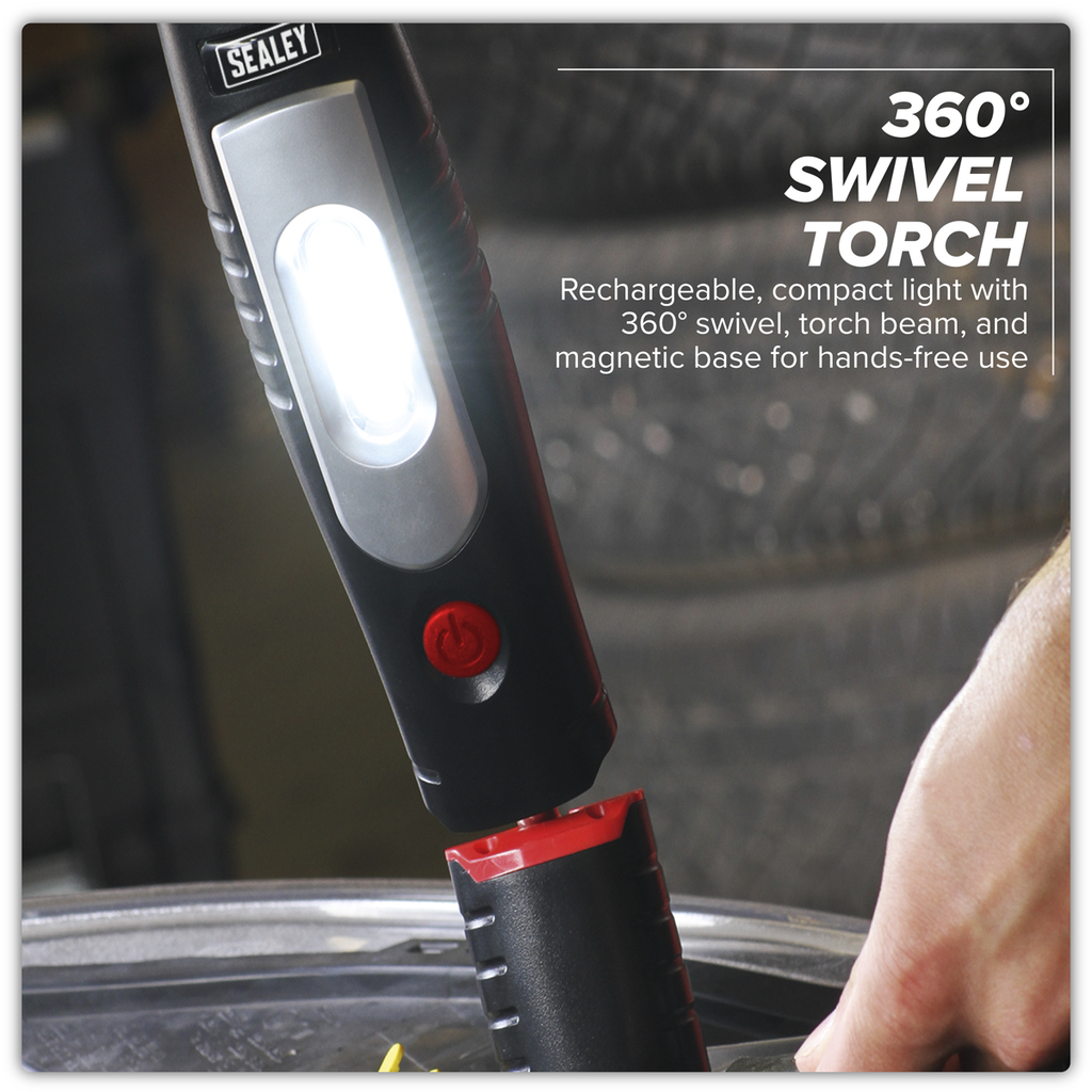 Rechargeable 360° Inspection Light 4W & 3W SMD LED - Black LED3602