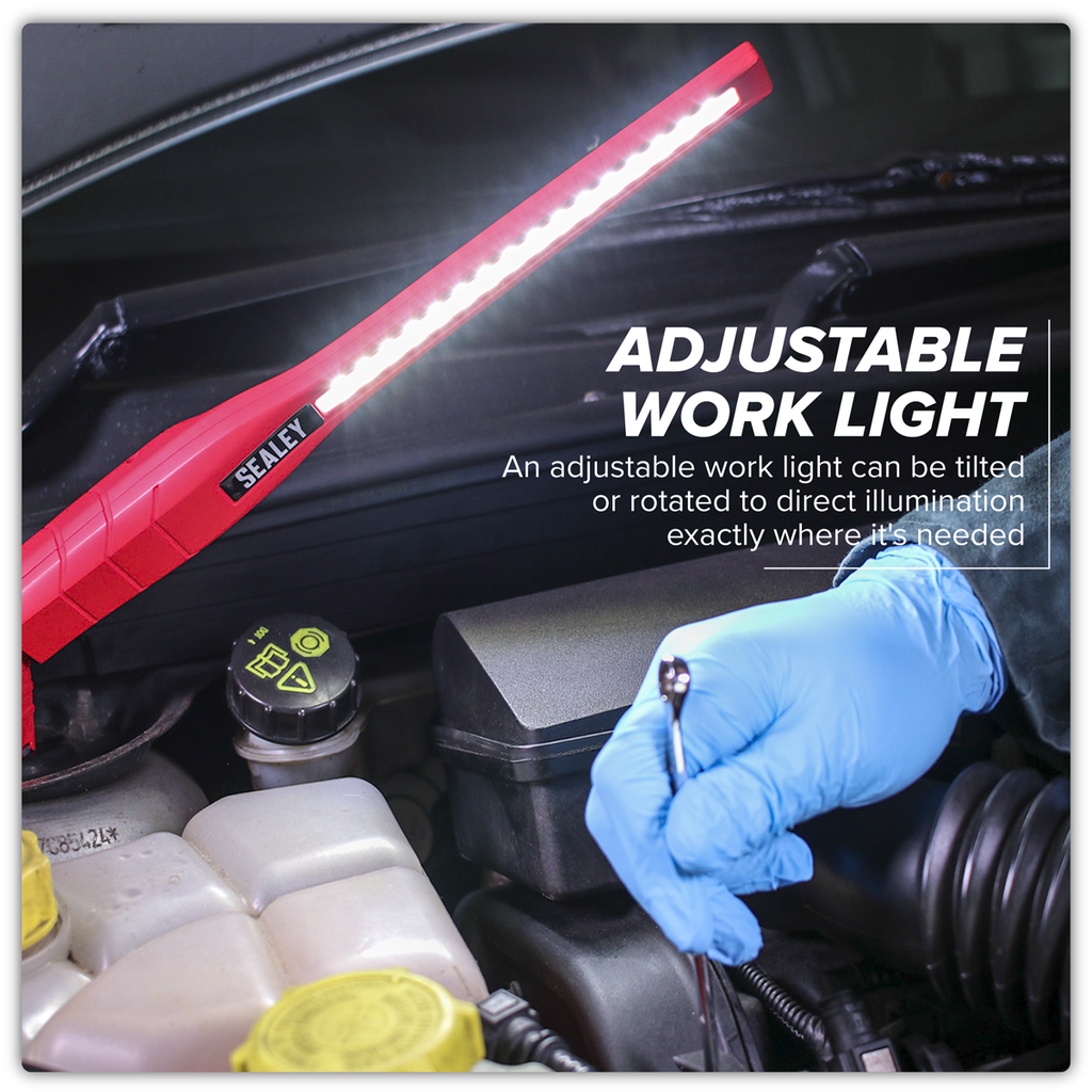 Rechargeable 360° Slim Inspection Light 8W & 1W SMD LED - Red LED3604R