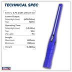 Rechargeable 360° Slim Inspection Light 8W & 1W SMD LED & UV Light LED3604UV