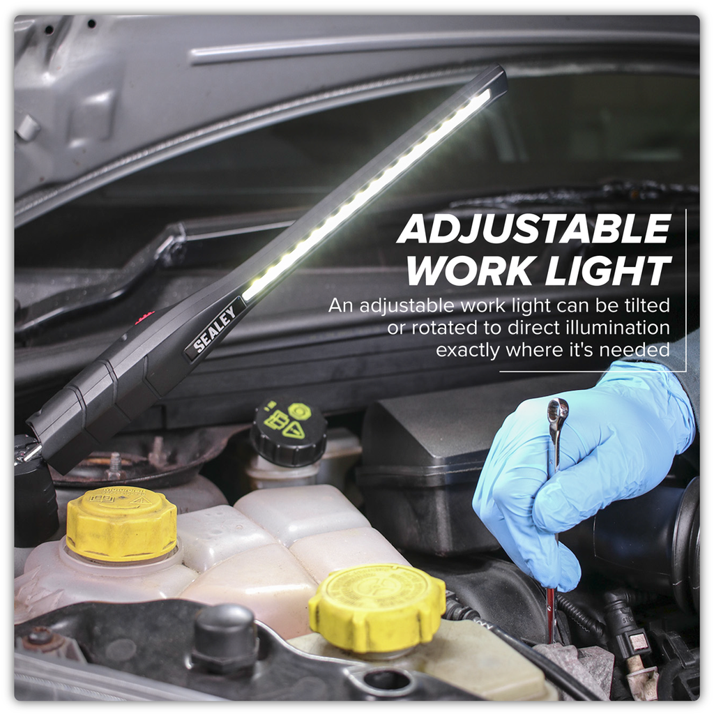 Rechargeable 360° Slim Inspection Light 8W & 1W SMD LED - Black LED3604