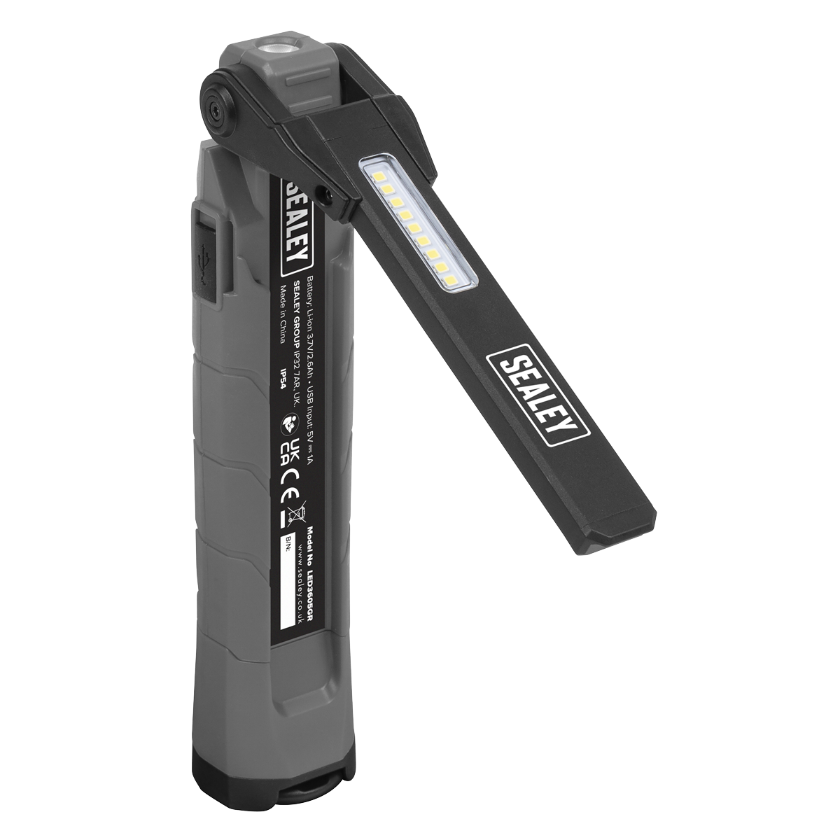 Rechargeable 360° Inspection Light 10W & 2 x 4W SMD LED - Grey LED3605GR