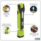 Rechargeable 360° Inspection Light 10W & 2 x 4W SMD LED - Green LED3605G