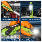 Rechargeable 360° Inspection Light 10W & 2 x 4W SMD LED - Green LED3605G