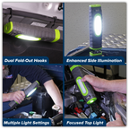 Rechargeable 360° Inspection Light 15W & 3W SMD LED - Green LED3606G