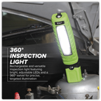Rechargeable 360° Inspection Light 8W & 3W SMD LED - Green LED360G