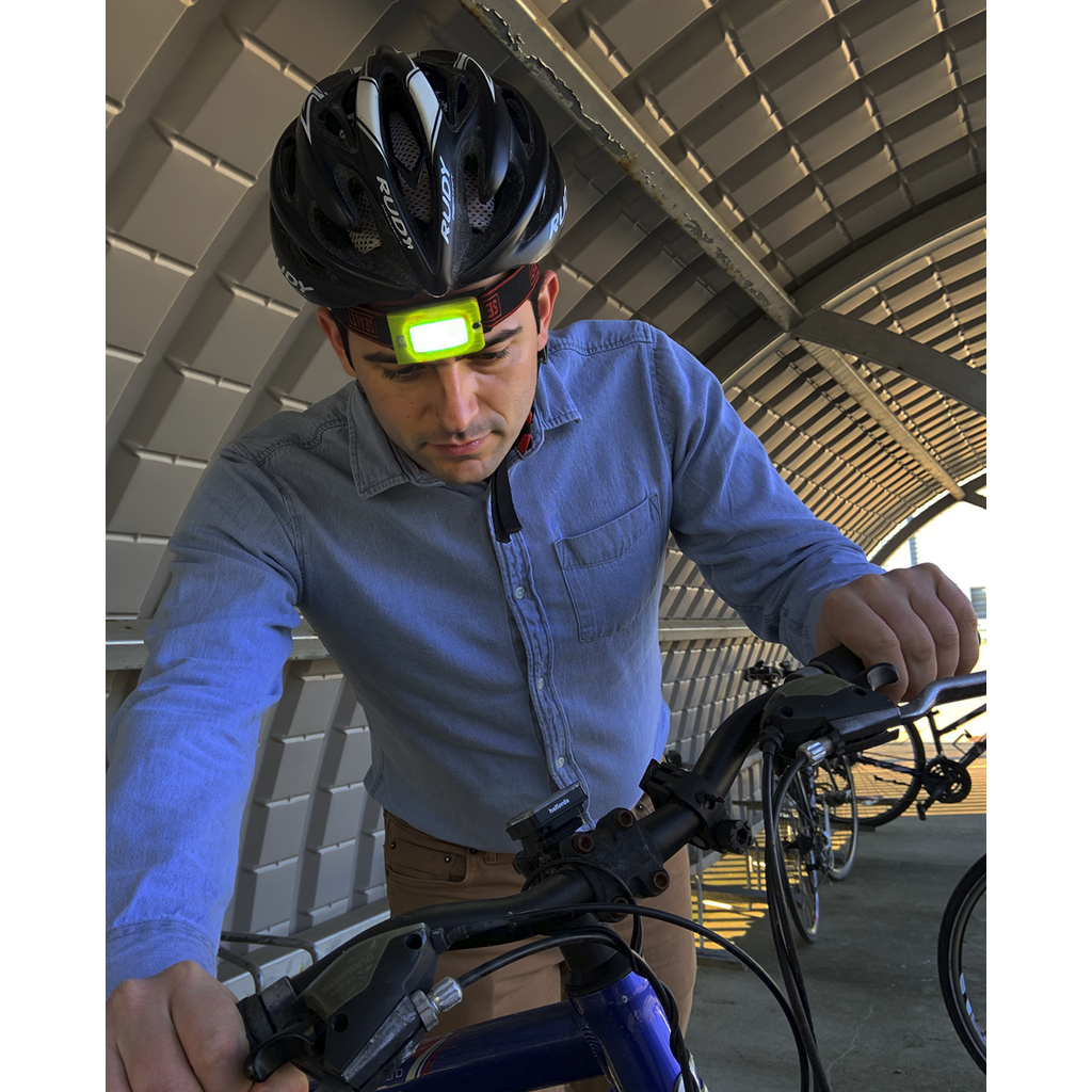 Rechargeable Head Torch with Auto-Sensor 2W COB LED - Green LED360HTG