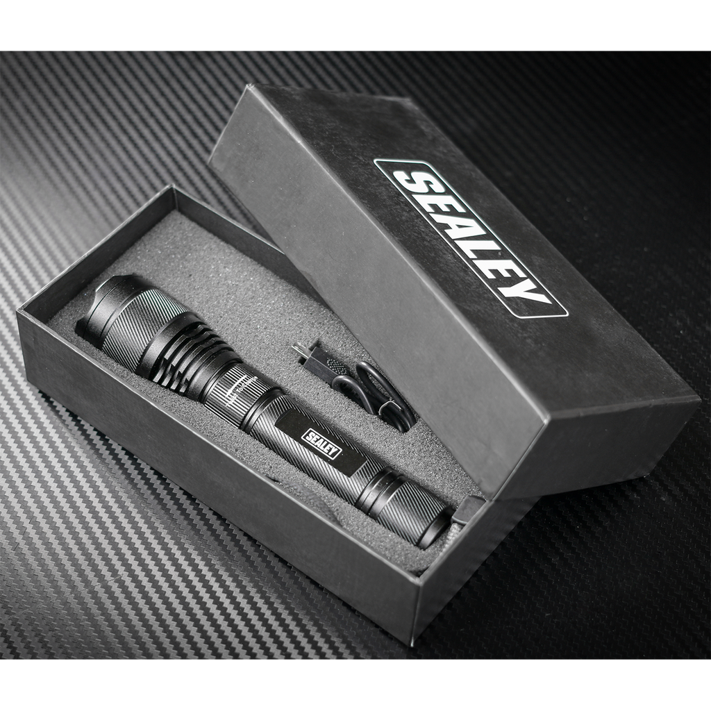 Rechargeable Aluminium Torch with Adjustable Focus 10W SMD LED LED449