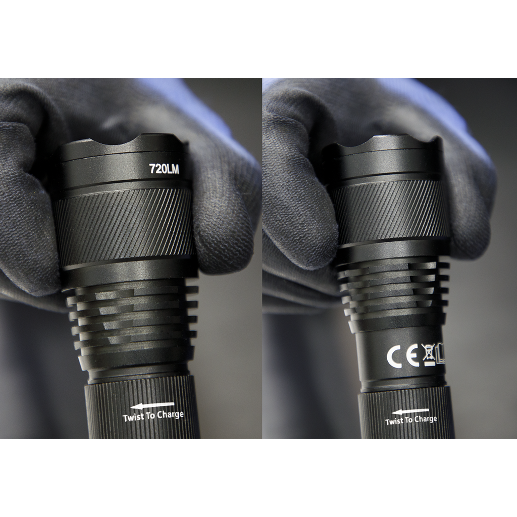 Rechargeable Aluminium Torch with Adjustable Focus 10W SMD LED LED449