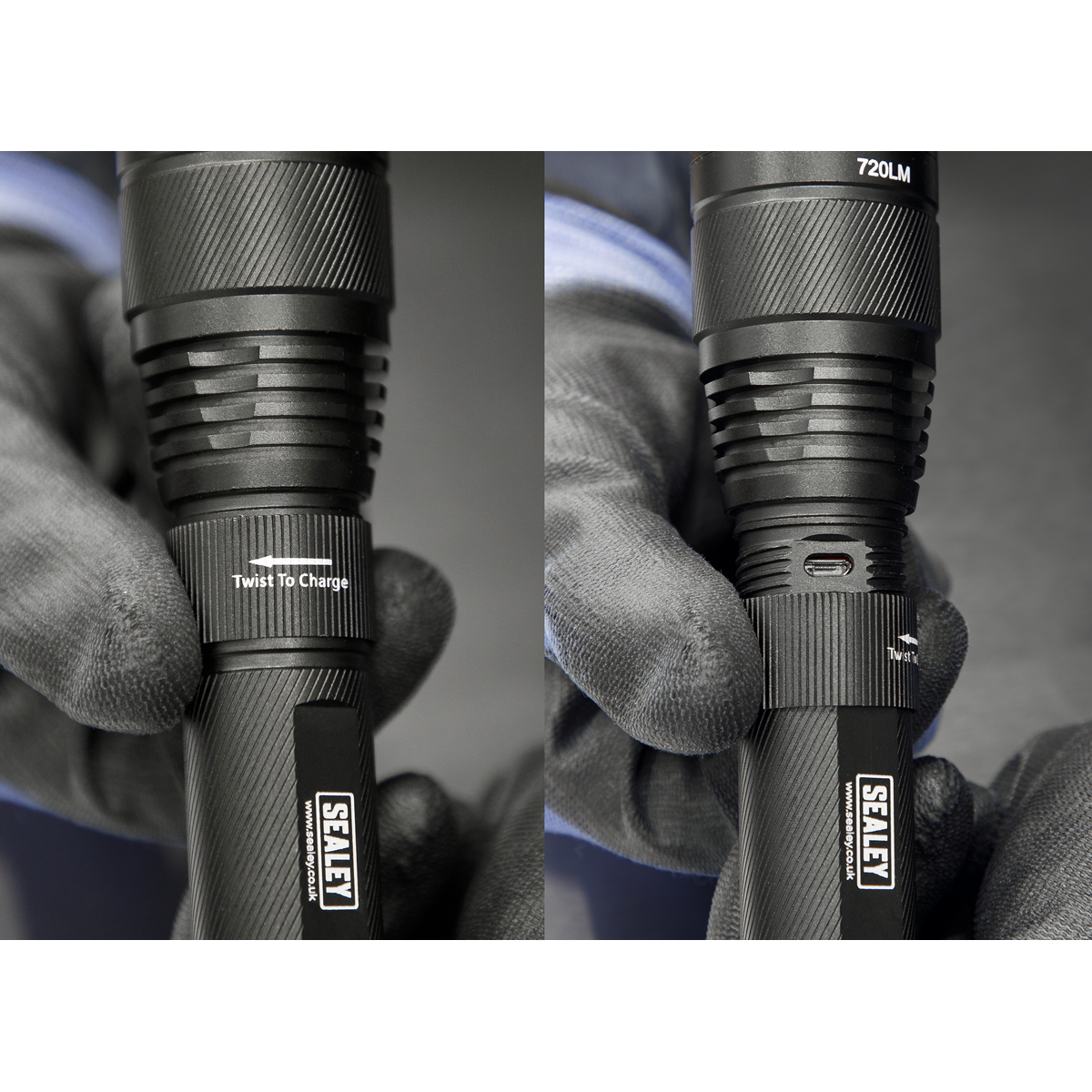 Rechargeable Aluminium Torch with Adjustable Focus 10W SMD LED LED449