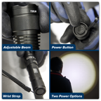 Rechargeable Aluminium Torch with Adjustable Focus 10W SMD LED LED449