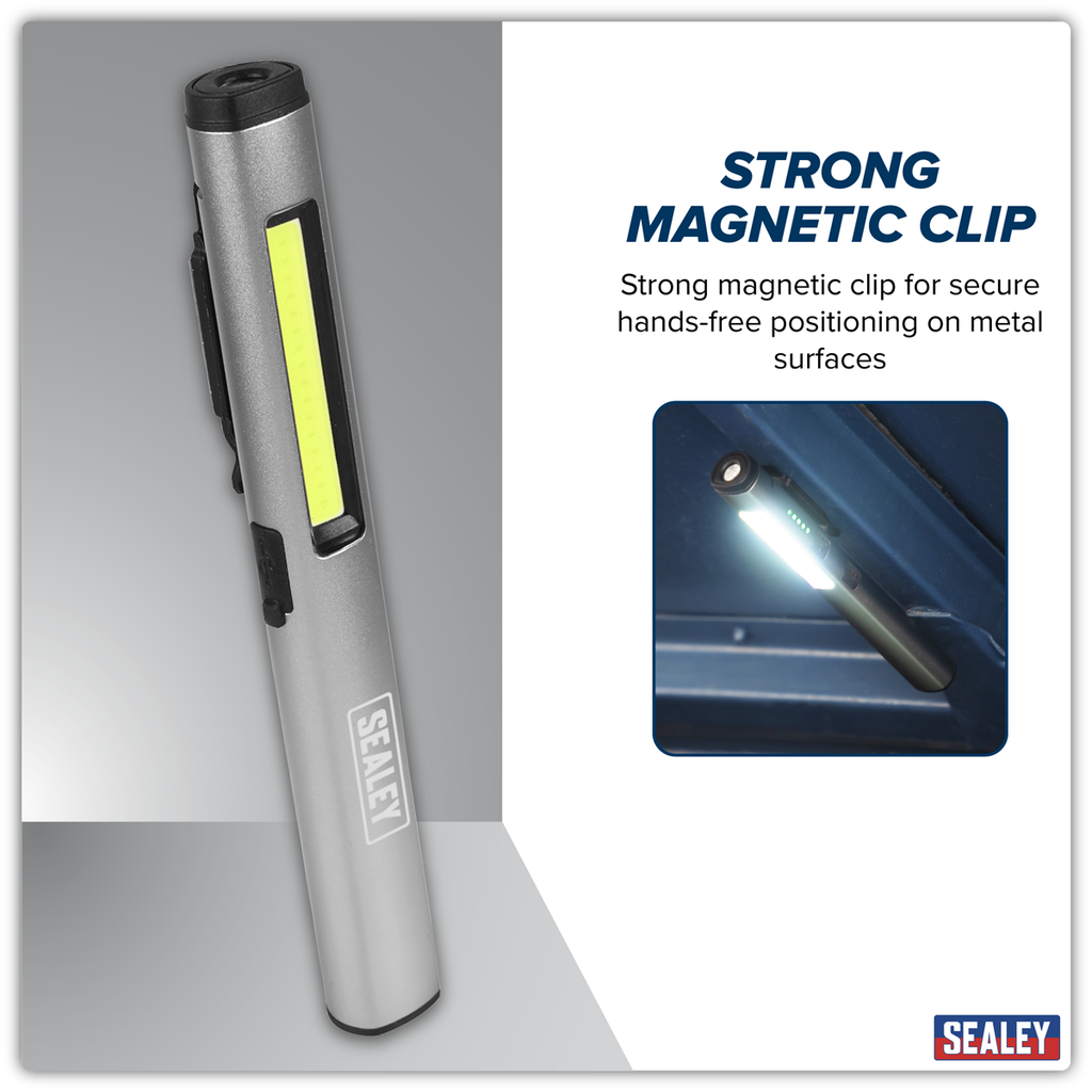 Rechargeable UV Penlight Torch with Laser Pointer 5W COB & 3W SMD LED LED450UV