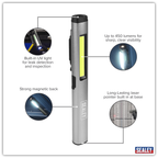 Rechargeable UV Penlight Torch with Laser Pointer 5W COB & 3W SMD LED LED450UV