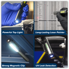 Rechargeable UV Penlight Torch with Laser Pointer 5W COB & 3W SMD LED LED450UV