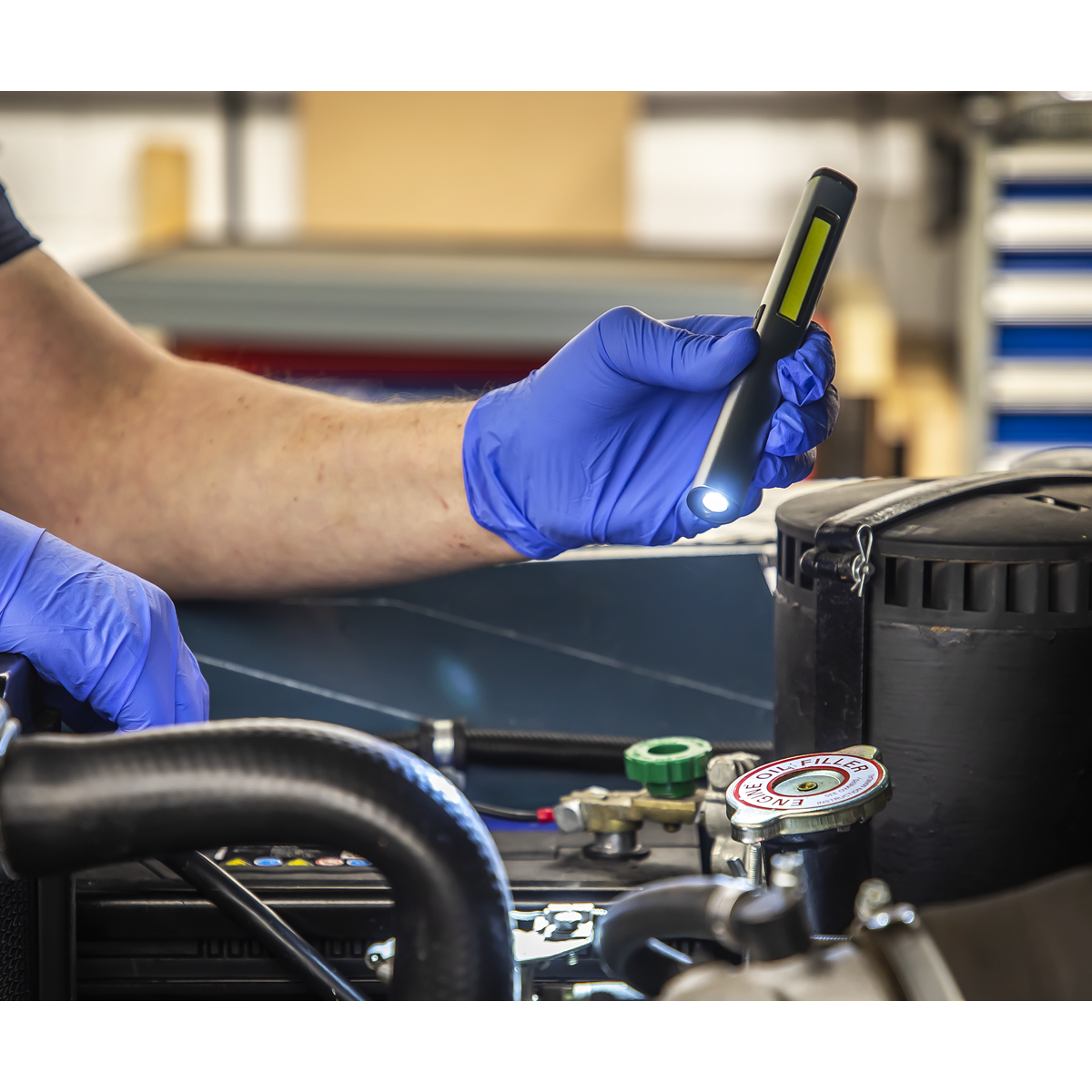 Rechargeable UV Penlight Torch with Laser Pointer 5W COB & 3W SMD LED LED450UV