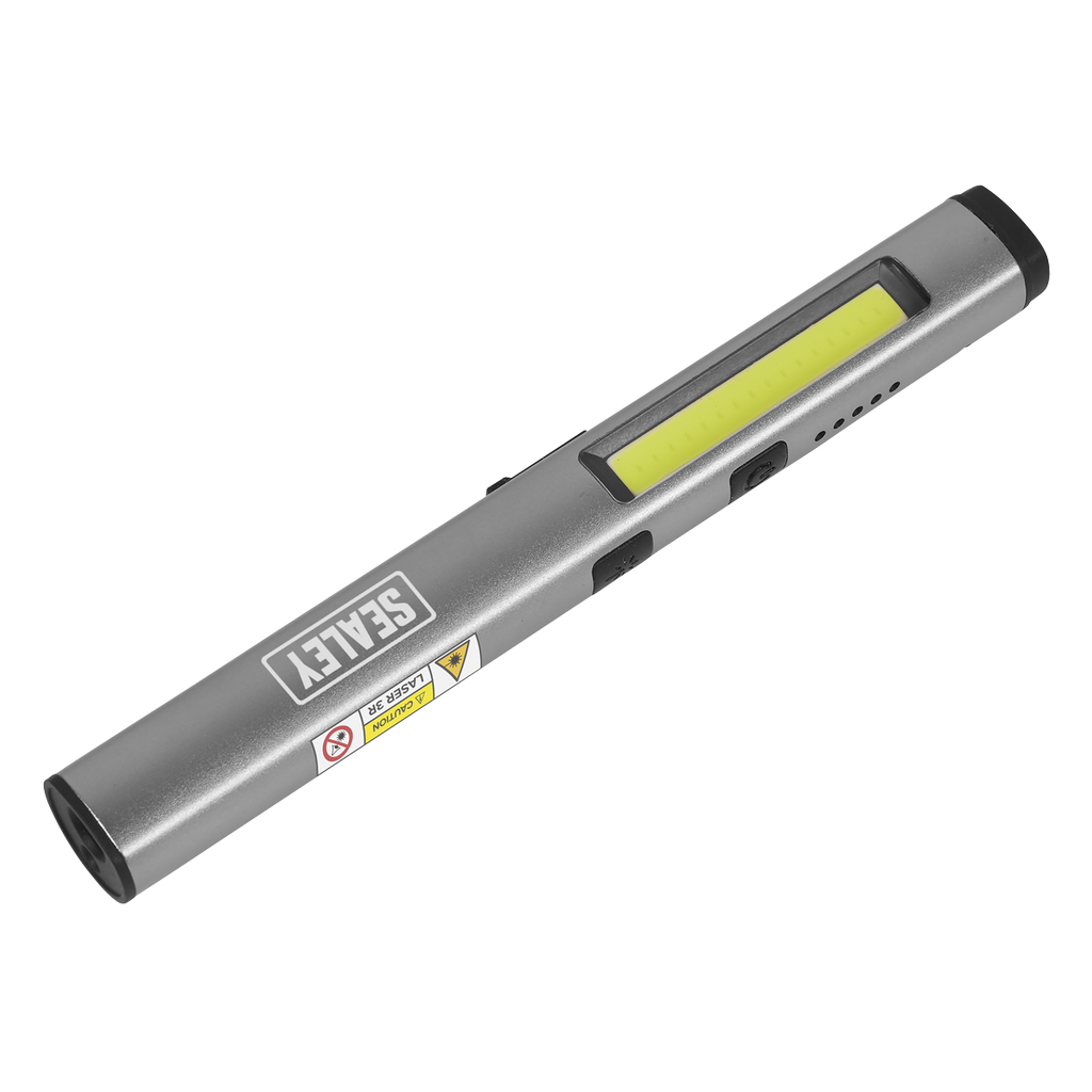 Rechargeable UV Penlight Torch with Laser Pointer 5W COB & 3W SMD LED LED450UV