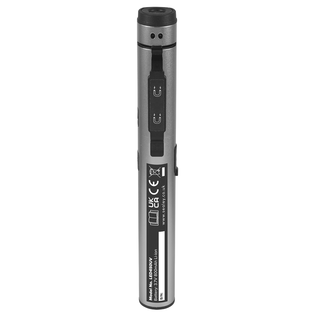 Rechargeable UV Penlight Torch with Laser Pointer 5W COB & 3W SMD LED LED450UV