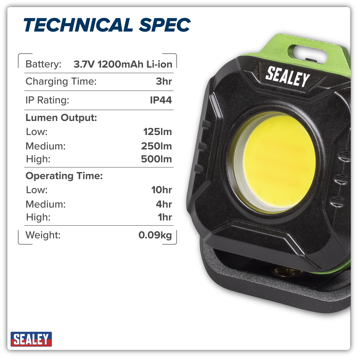 Rechargeable Pocket Floodlight 5W COB LED LED500P