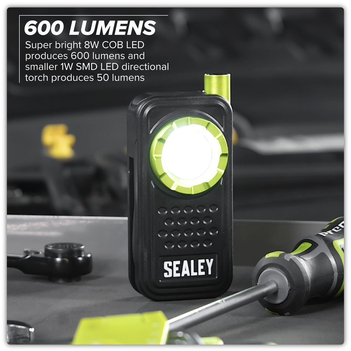 Pocket Light with Flexi Inspection Light 8W COB LED & 1W SMD LED LED600FX