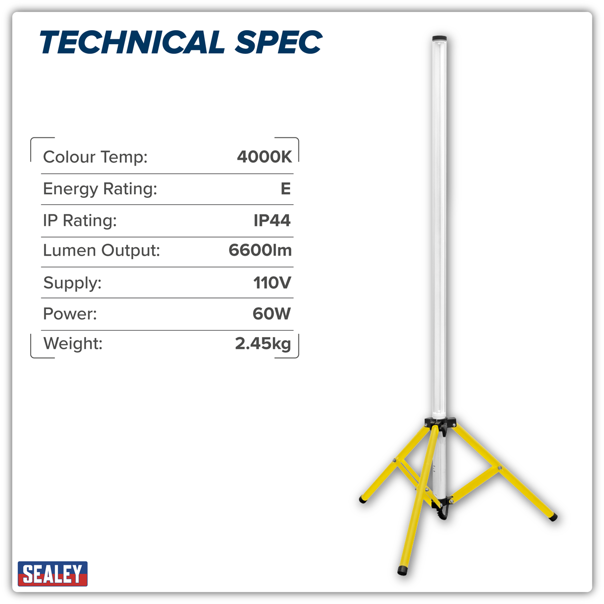 Slim Standing 360° Floodlight 60W SMD LED 110V LED60110V