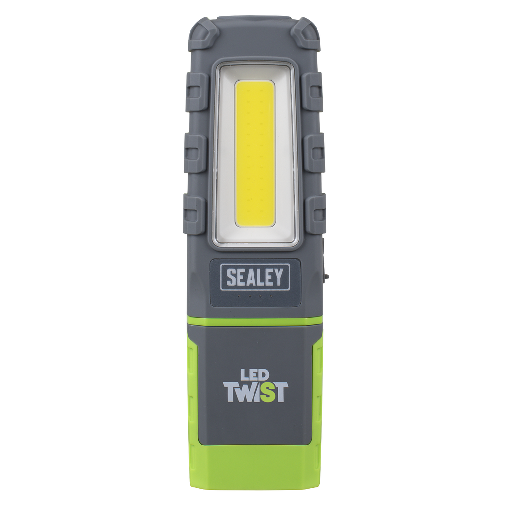 LED Twist® Rechargeable Inspection Light 5W COB & 1W SMD LED, Green - Display Box of 12 LED601GDB