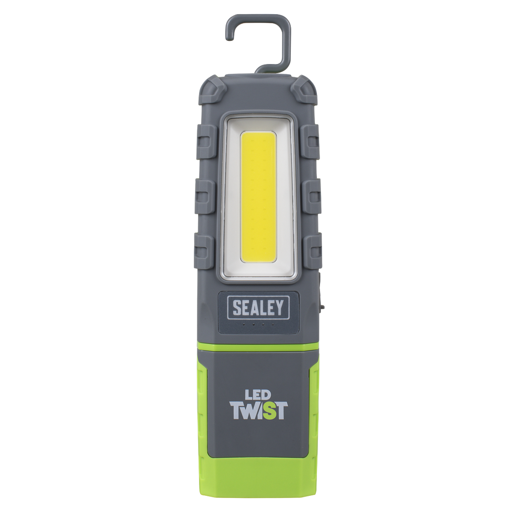 LED Twist® Rechargeable Inspection Light 5W COB & 1W SMD LED, Green - Display Box of 12 LED601GDB