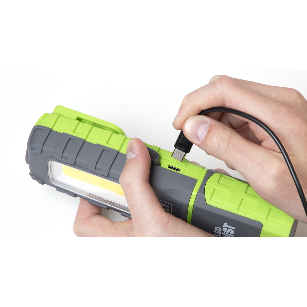 LED Twist® Rechargeable Inspection Light 5W COB & 1W SMD LED - Green LED601G