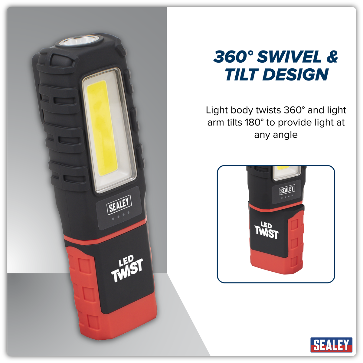 LED Twist® Rechargeable Inspection Light 5W COB & 1W SMD LED601