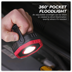 Rechargeable 360° Pocket Floodlight with Magnet 7W COB LED - Red LED700PR