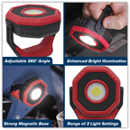 Rechargeable 360° Pocket Floodlight with Magnet 7W COB LED - Red LED700PR
