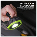 Rechargeable 360° Pocket Floodlight with Magnet 7W COB LED - Green LED700P