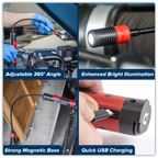Rechargeable Flexi Magnetic Pick-Up Tool Light 3W SMD LED LEDFLEXPT