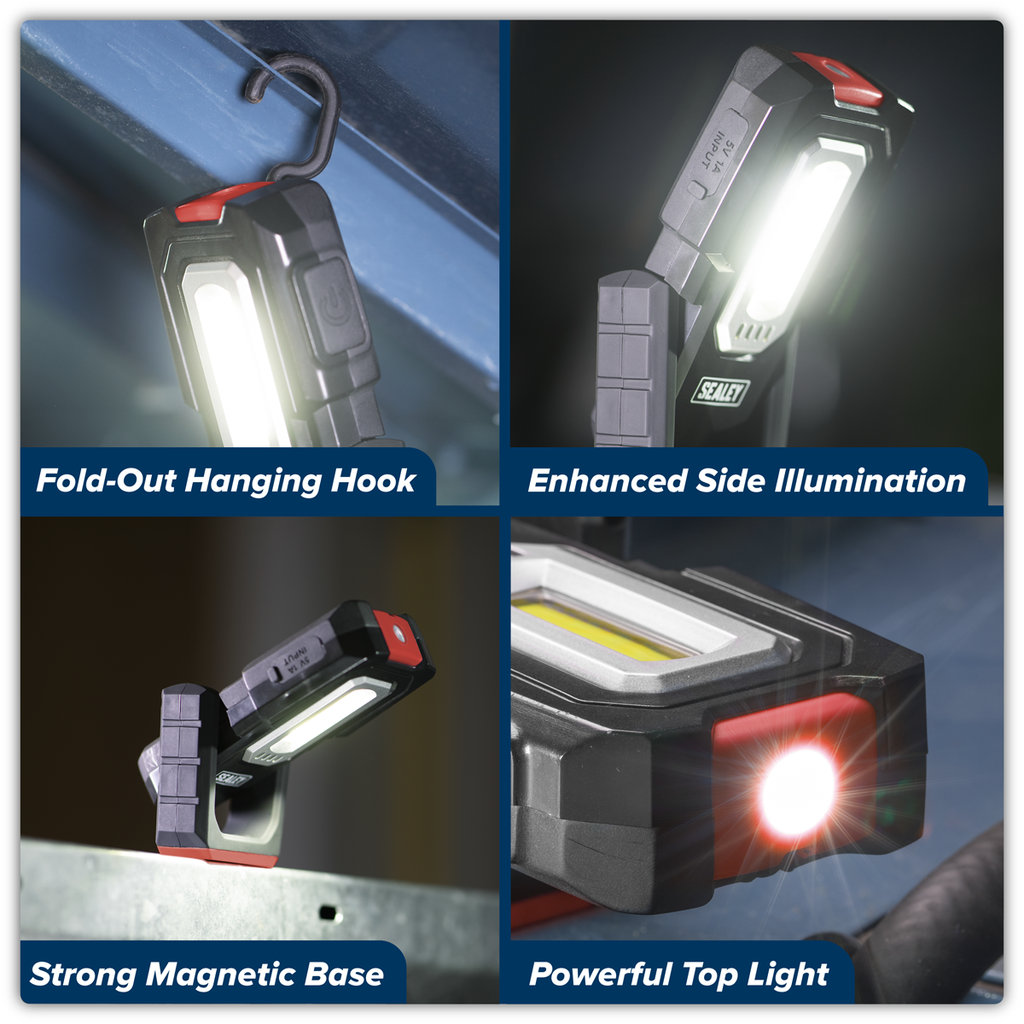 Wireless Rechargeable Inspection Light 3W COB & 1W SMD LED LEDWC03