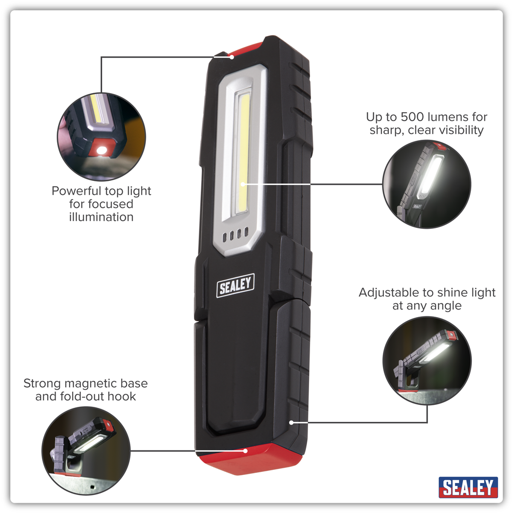 Wireless Rechargeable Inspection Light 5W COB & 1W SMD LED LEDWC04
