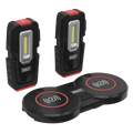Inspection Light (x2) with Double Wireless Charging Base 3W COB & 1W SMD LED LEDWCBCOMBO3